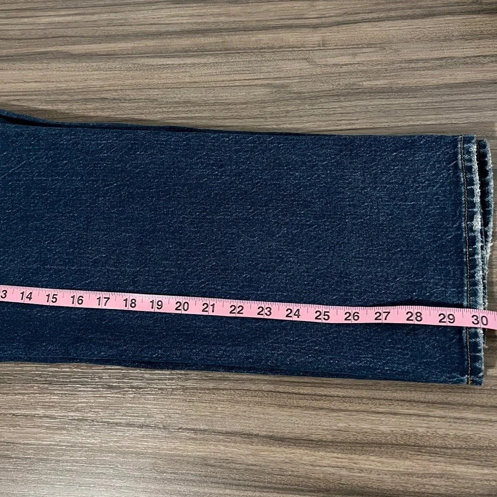 Abercrombie & Fitch The 90s Straight Ultra High Rise Jeans Dark Wash Blue 32 14